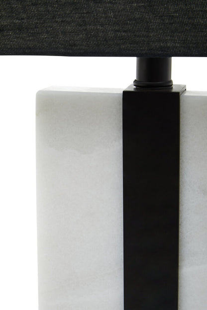 Siena Black and White Marble Table Lamp