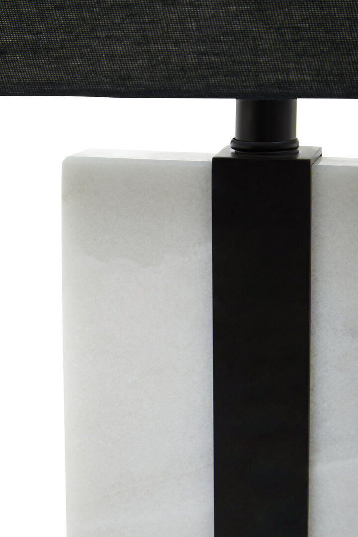 Siena Black and White Marble Table Lamp