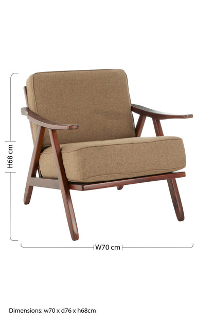 Seville Teak Wood Frame Armchair with Cushions