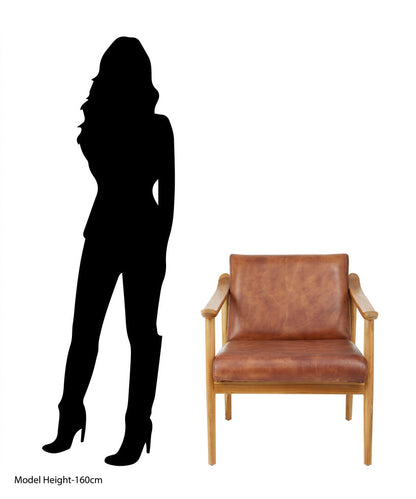 Seville Chair With Brown Plain Leather