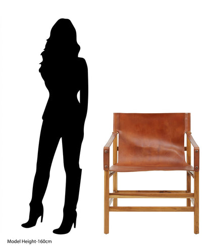 Seville Brown Cow Leather Chair