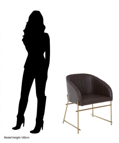 Loxley Brown Faux Leather Dining Chair