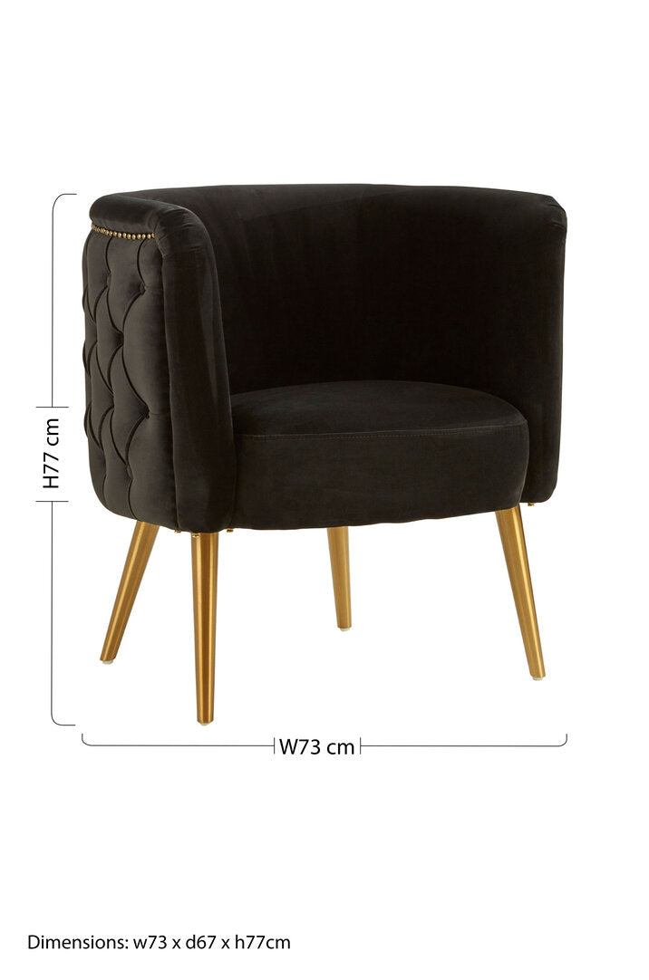 Penzance Black Tub Chair