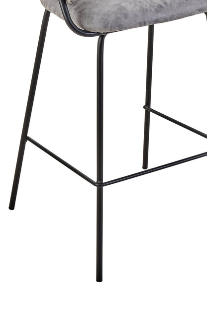 Devon Grey Faux Leather Bar Chair