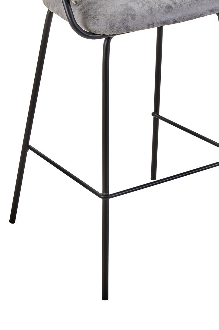 Devon Grey Faux Leather Bar Chair