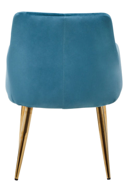 Devon Light Blue Velvet Angular Dining Chair