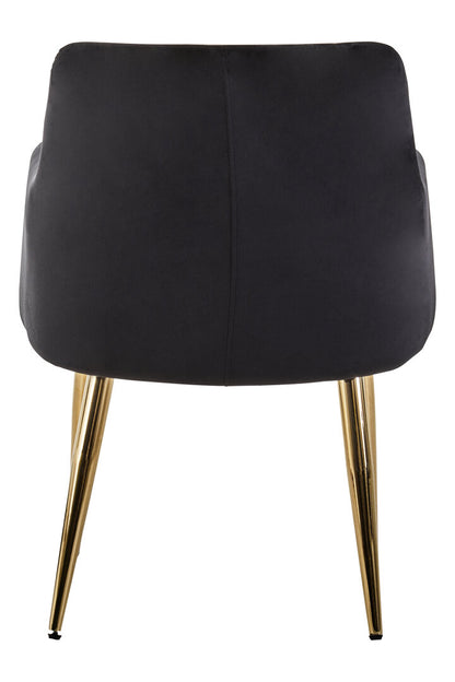 Devon Black Velvet Angular Dining Chair