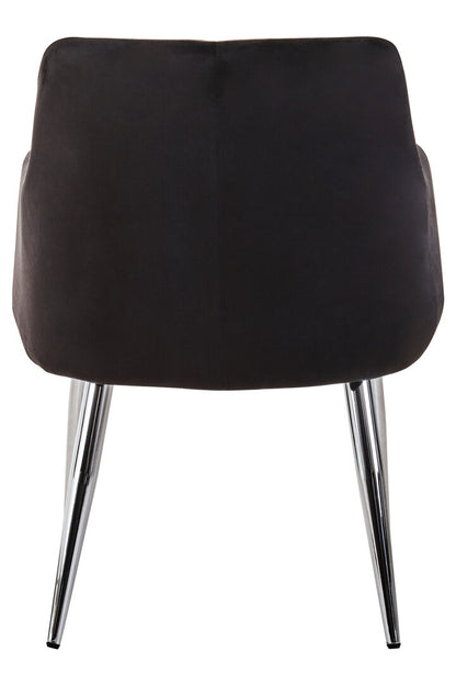 Devon Black Velvet Splayed Dining Chair