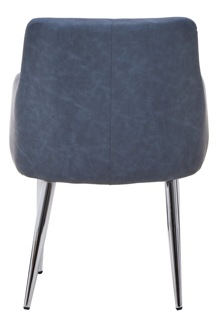 Devon Dark Grey And Chrome Dining Chair