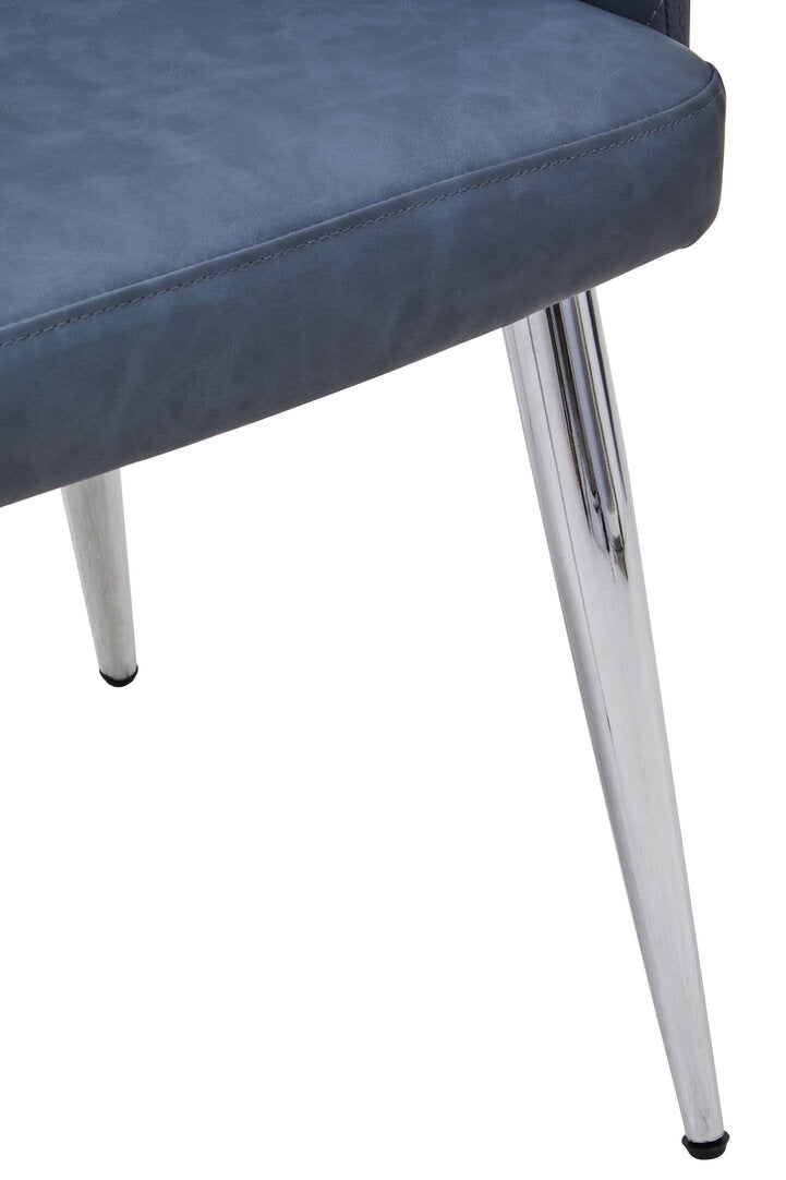 Devon Dark Grey And Chrome Dining Chair