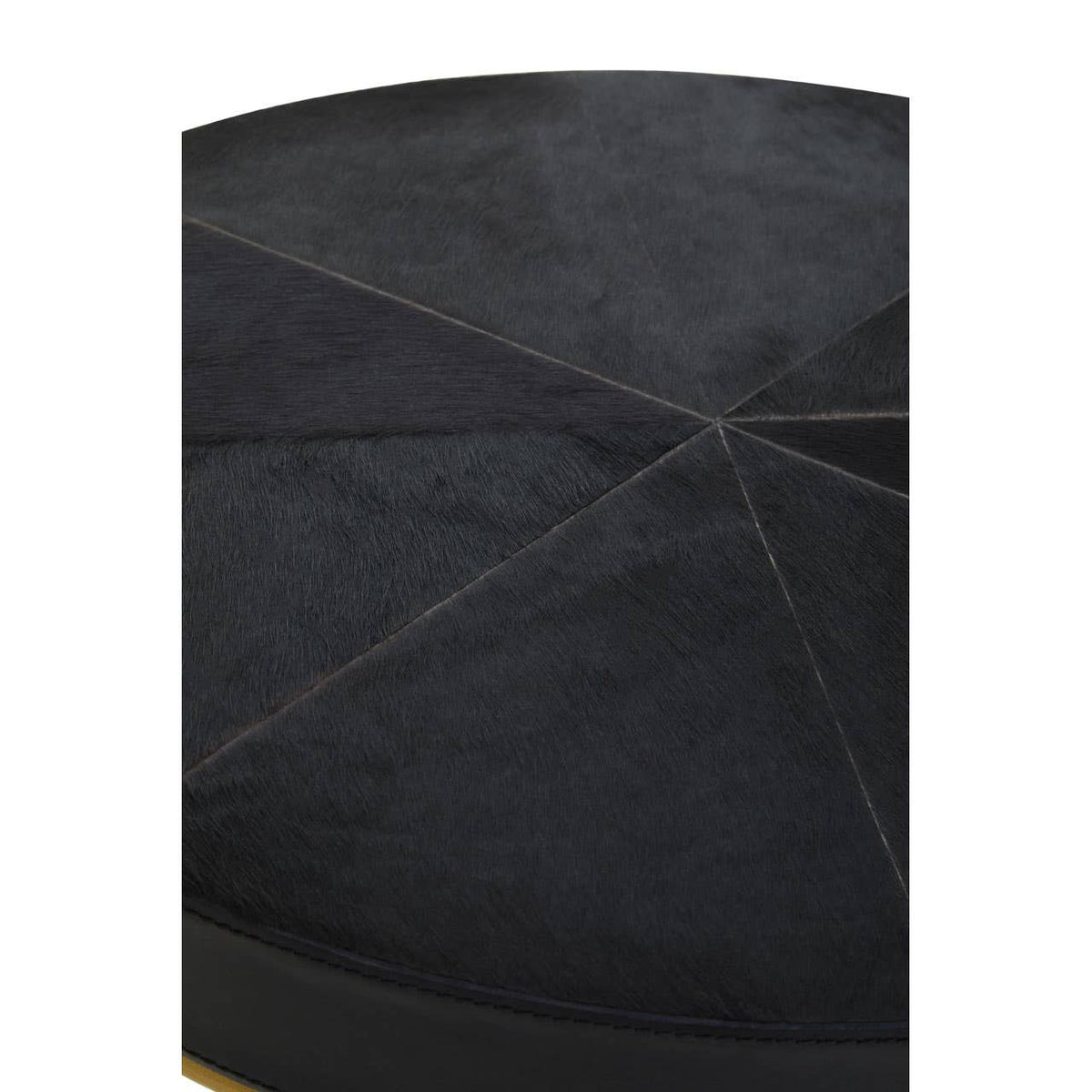 Vienna Hair On Leather Round Side Table 