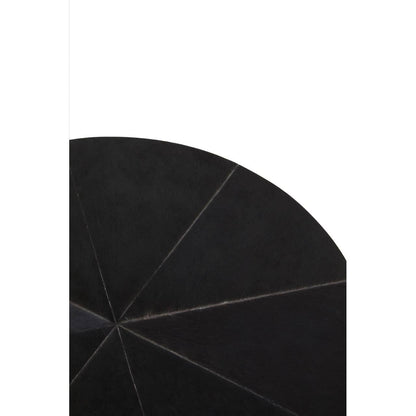 Vienna Hair On Leather Round Side Table 