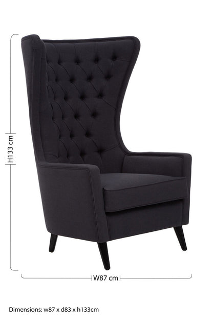 Brooklyn Black Tufted Highback Chair