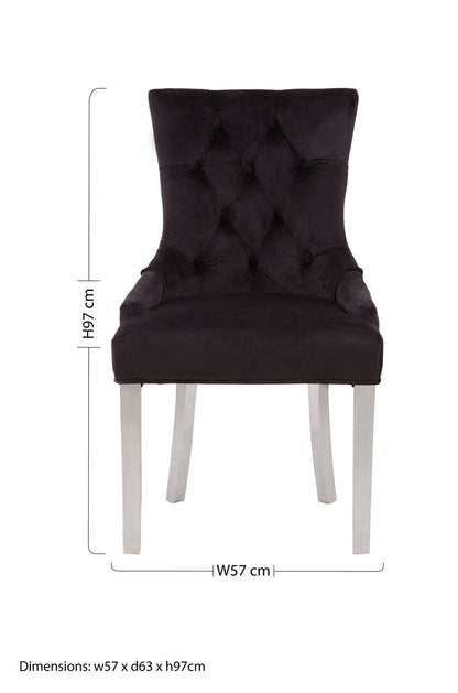 Notting Black Velvet Dining Chair