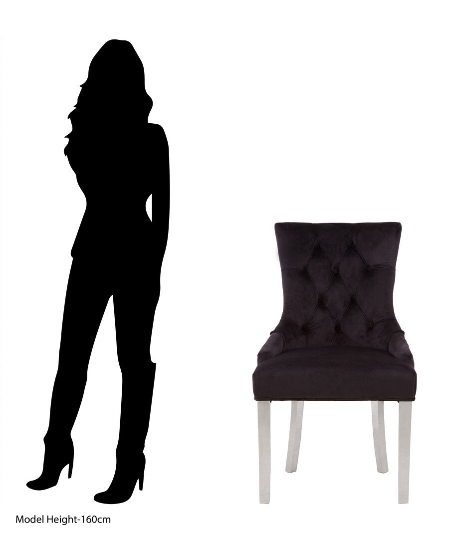 Notting Black Velvet Dining Chair