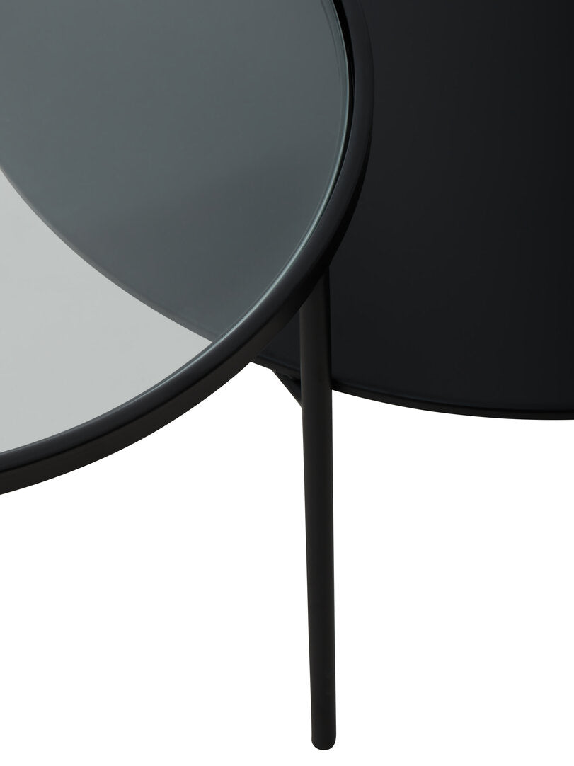 Bath Coffee Table With Glass And Metal Tops