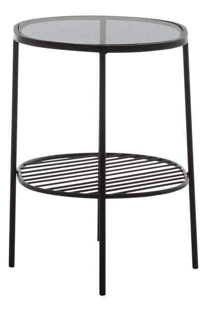 Bath Black Two Tier Side Table