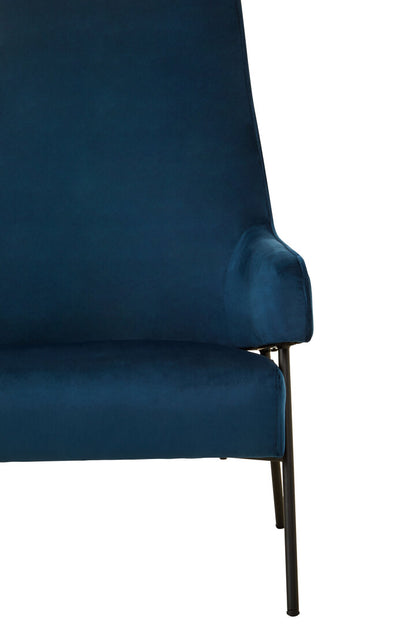 York Blue Velvet Chair
