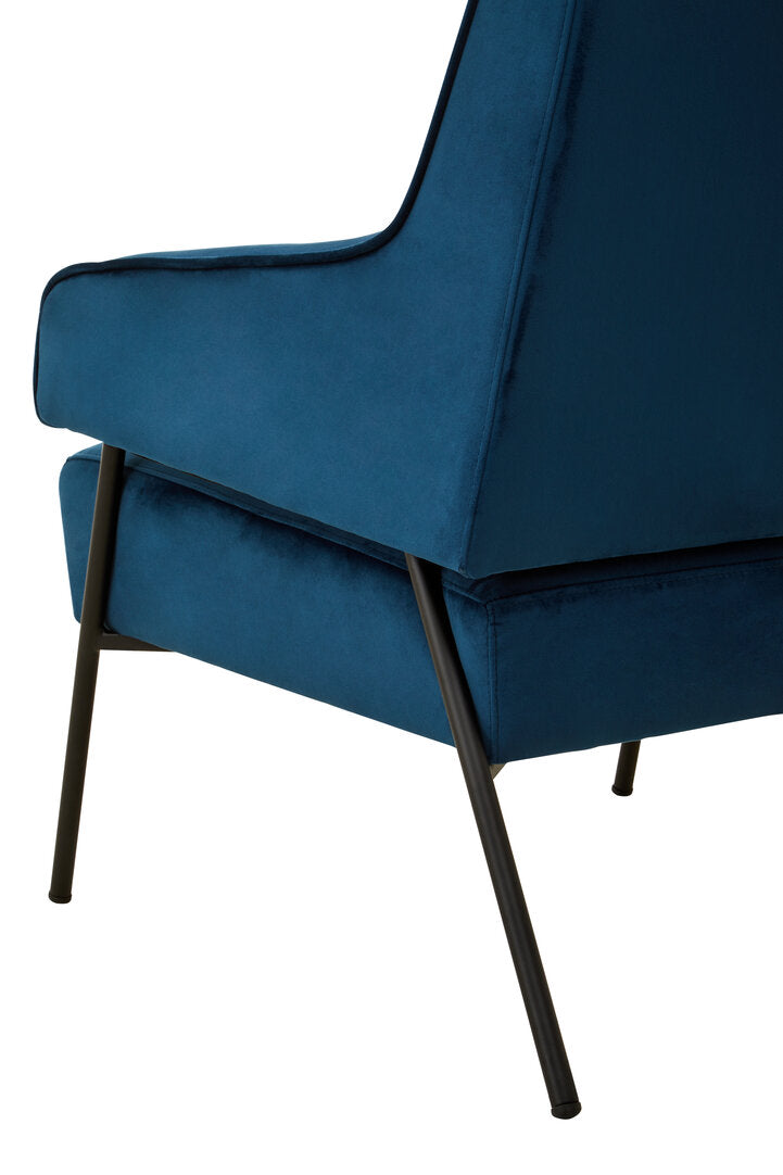 York Blue Velvet Chair