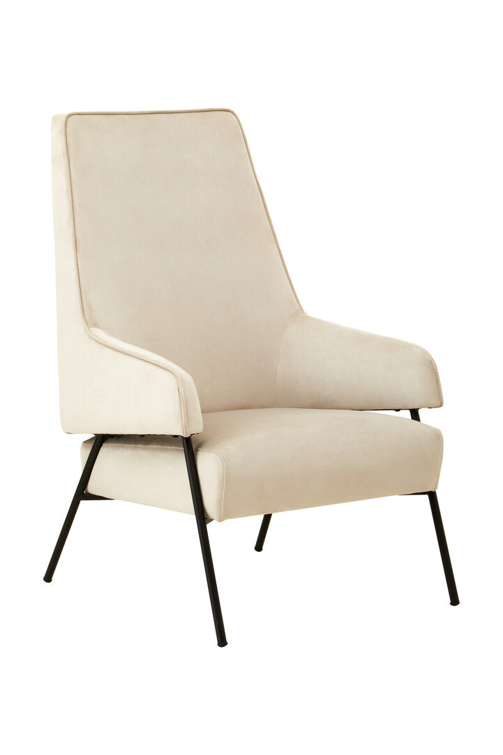 York Cream Velvet Chair