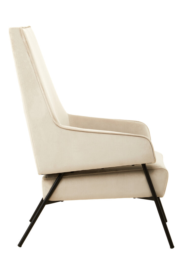 York Cream Velvet Chair