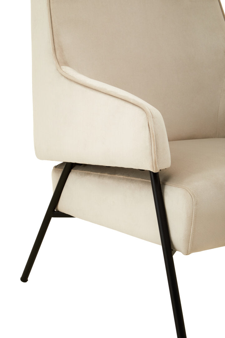 York Cream Velvet Chair
