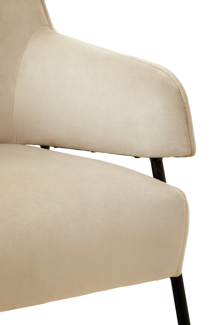 York Cream Velvet Chair