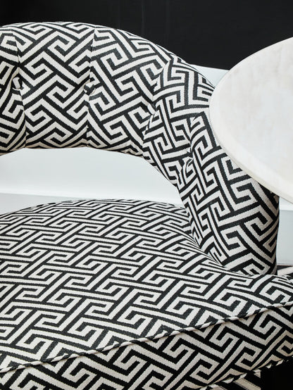 Sorrento Park Greek Key design Cutout Lounge Chair