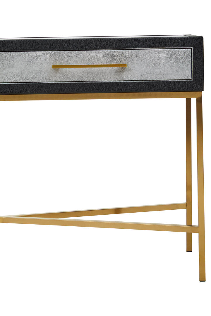 Capri Grey Shagreen Console Table