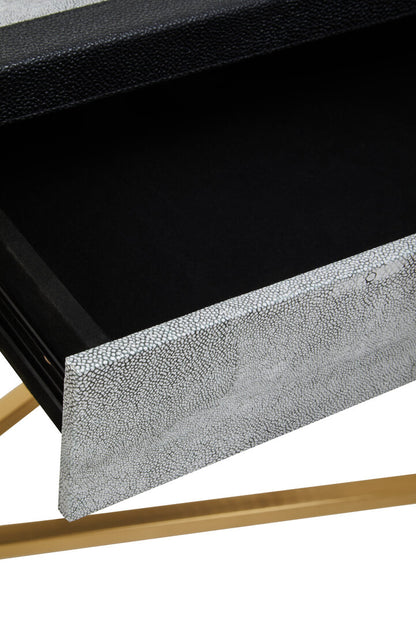 Capri Grey Shagreen Console Table