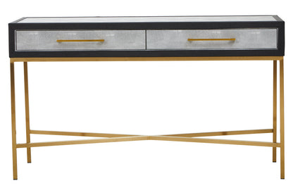 Capri Grey Shagreen Console Table
