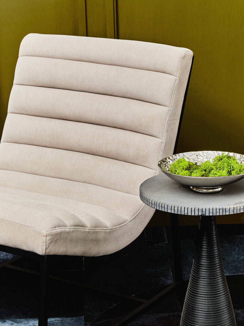 Valencia Ivory Velvet Lounge Chair