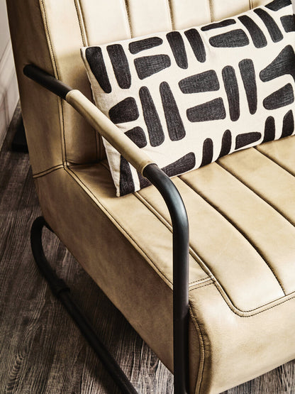 Verona Grey Leather Armchair