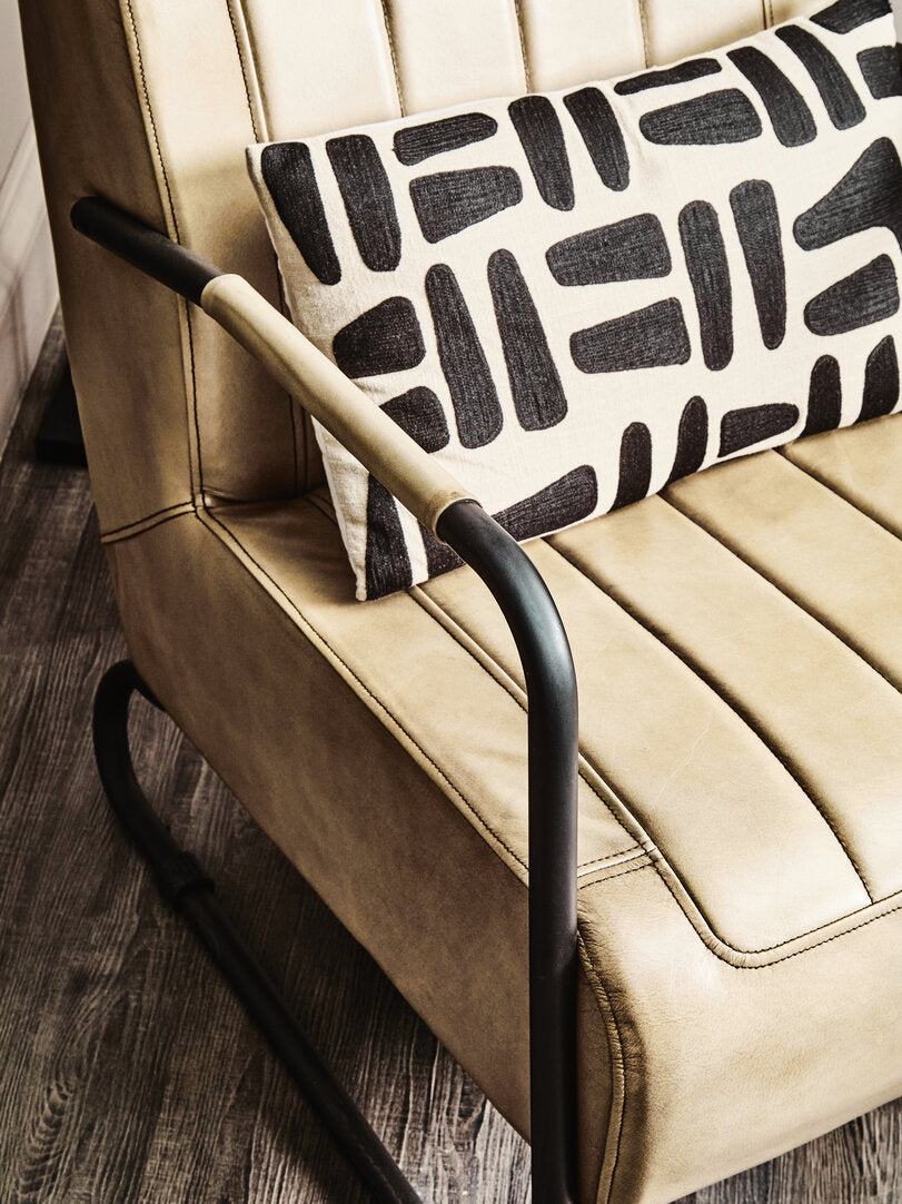 Verona Grey Leather Armchair