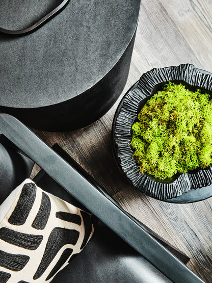 Verona Black Leather Armchair With Wood Frame