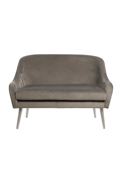 Como Grey Velvet Sofa