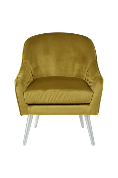 Como Mustard Velvet Armchair