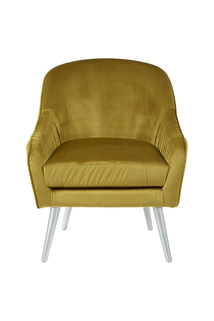 Como Mustard Velvet Armchair