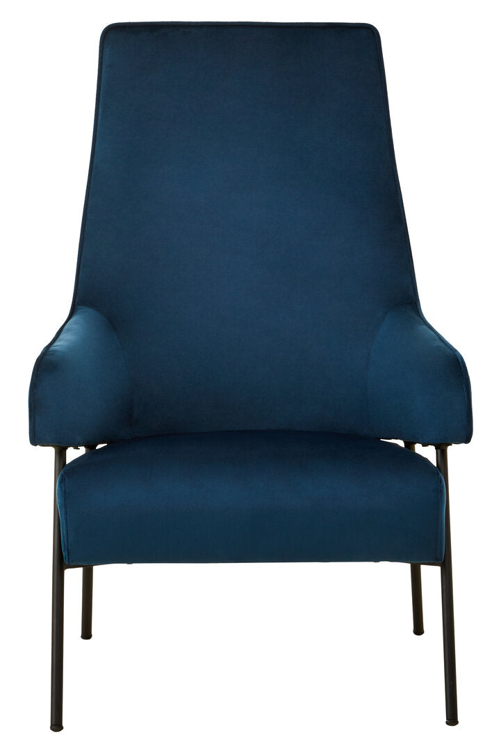 York Blue Velvet Chair