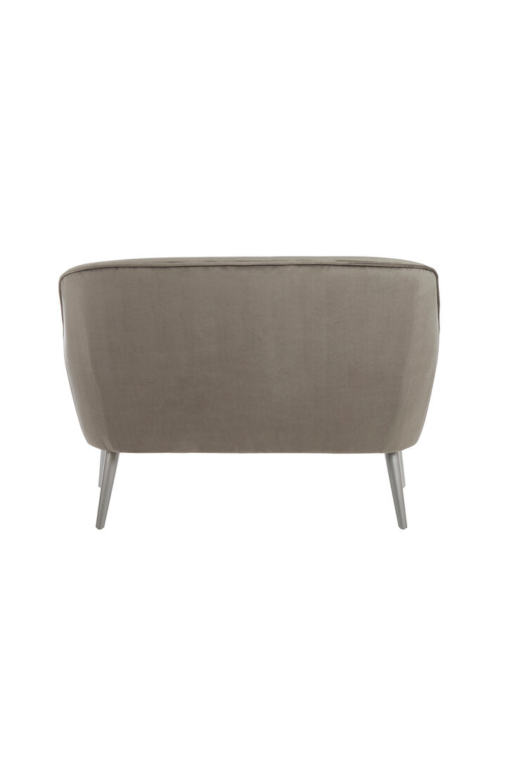Como Grey Velvet Sofa