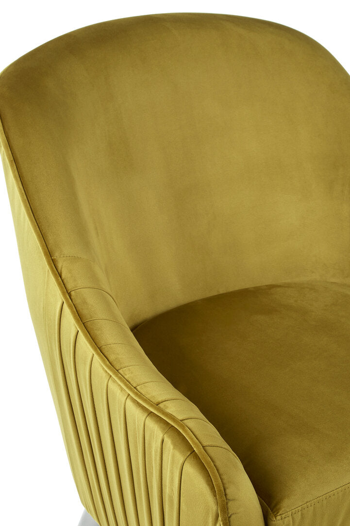 Como Mustard Velvet Armchair