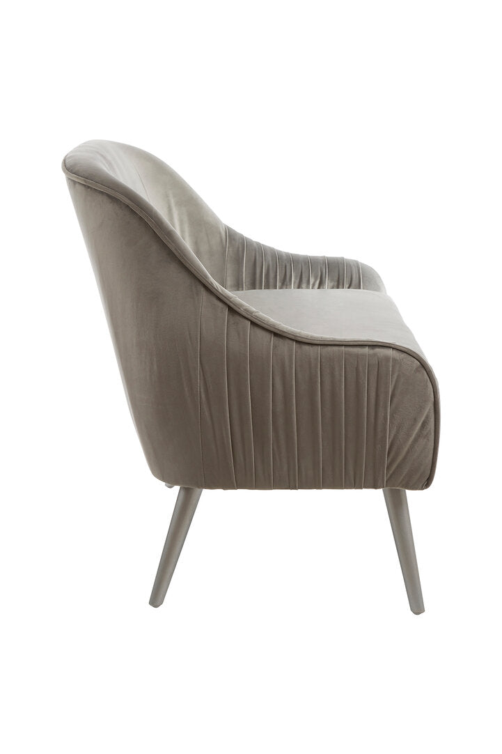 Como Grey Velvet Sofa