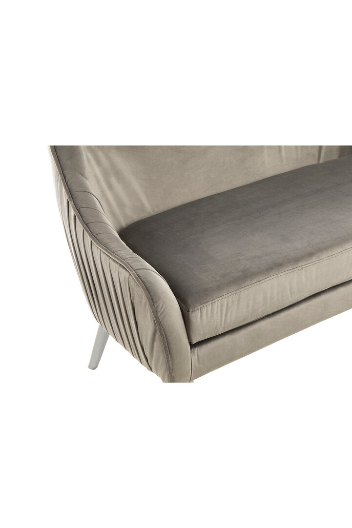 Como Grey Velvet Sofa