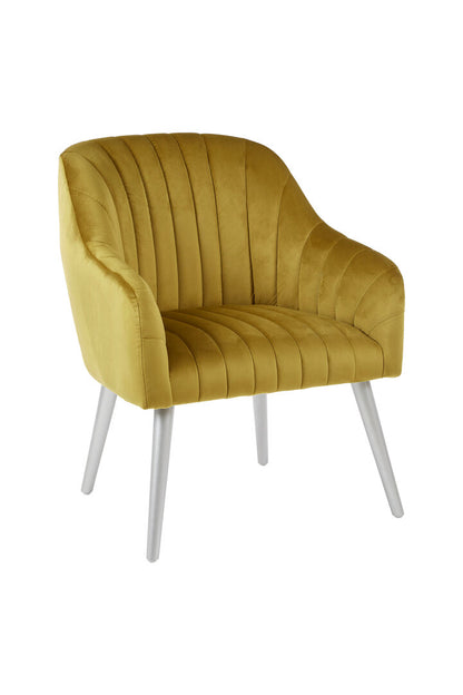 Como Mustard Fabric Armchair