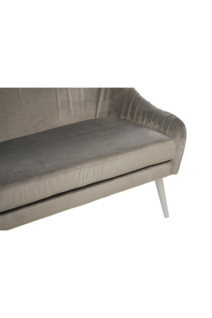 Como Grey Velvet Sofa