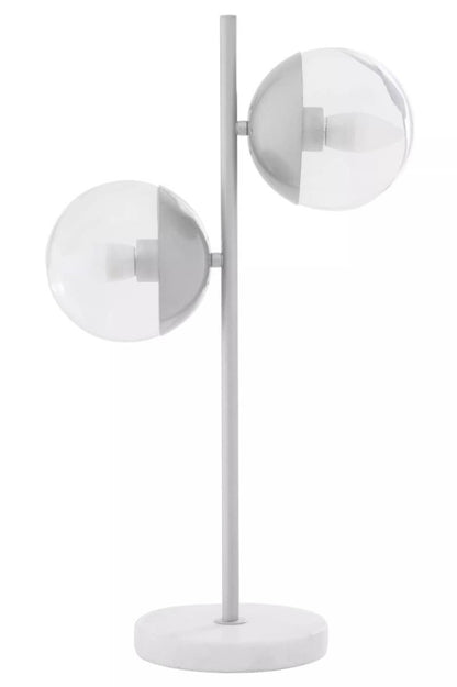 Siena Two Light Black Marble Table Lamp 