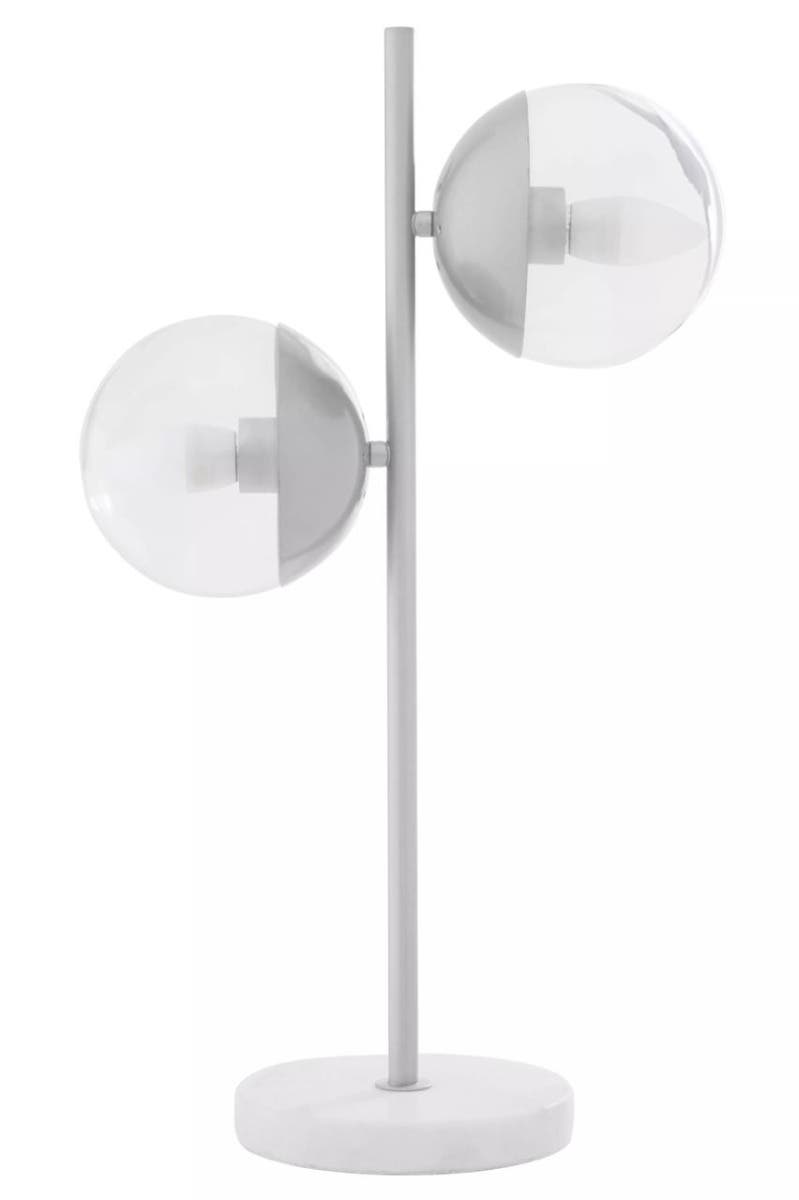 Siena Two Light Black Marble Table Lamp 