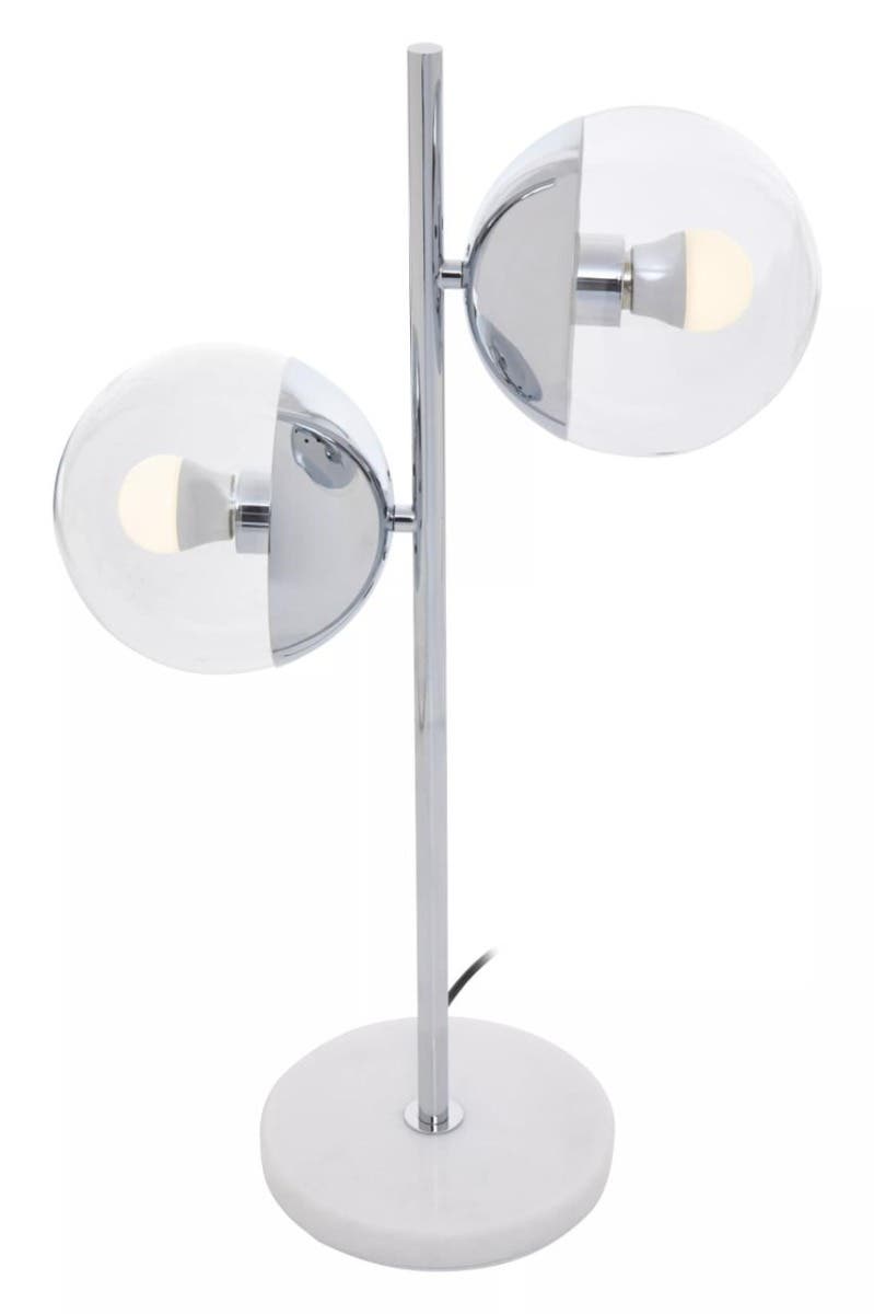 Siena Two Light Black Marble Table Lamp 