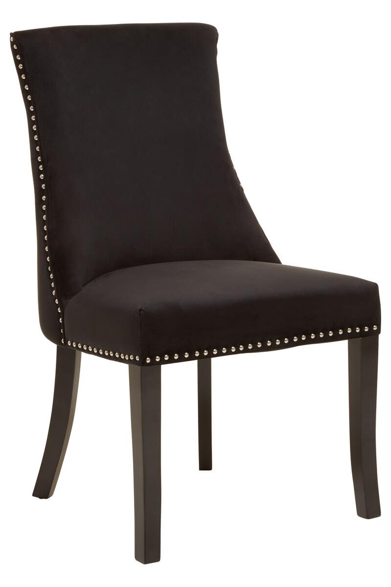 Vienna Black Velvet Dining Chair