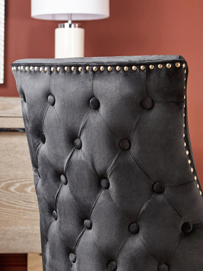 Vienna Black Velvet Dining Chair